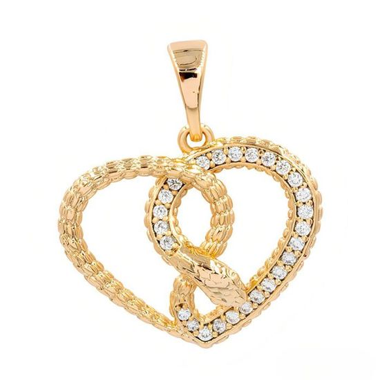 Collier Pendentif Serpent - Oxyde De Zirconium - Plaqué Or 18 Carats - Bijouxia - Neuf Avec étiquettes