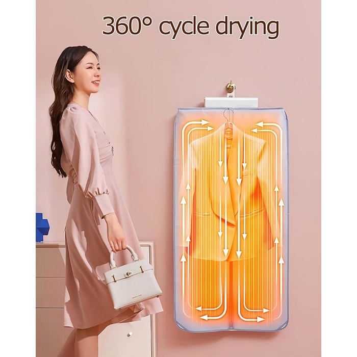Sèche-serviettes Chauffant électrique 18 Barres - 230W, Pliable - Température Réglable 45-55°C
