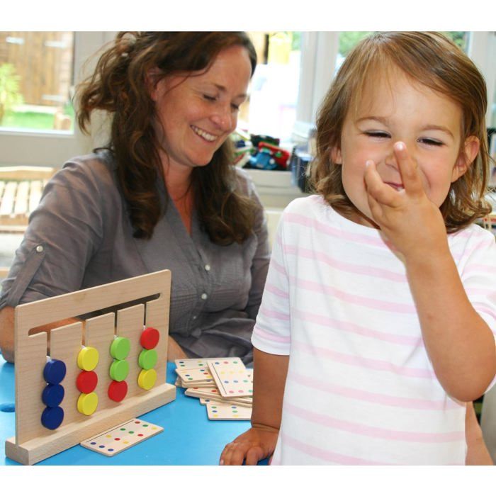 Jeu De Correspondance Des Couleurs En Bois Montessori – Anneaux à Empiler, Motricité Fine, Dès 18 Mois
