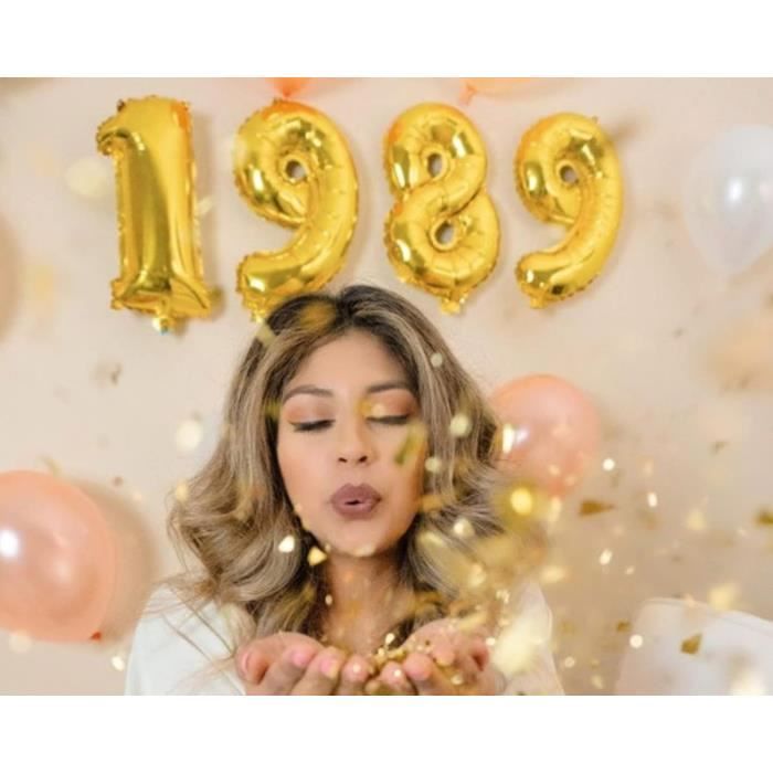 Décoration Anniversaire Fille 8 Ans - Ballon Chiffre Rose 101 Cm, Lot Avec Ballons Latex Et Bannière