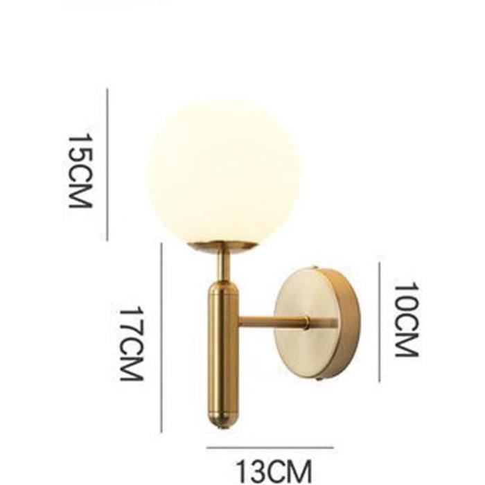 Applique Murale Vintage Avec Globe En Verre Tulipe – Luminaire Blanc Intérieur