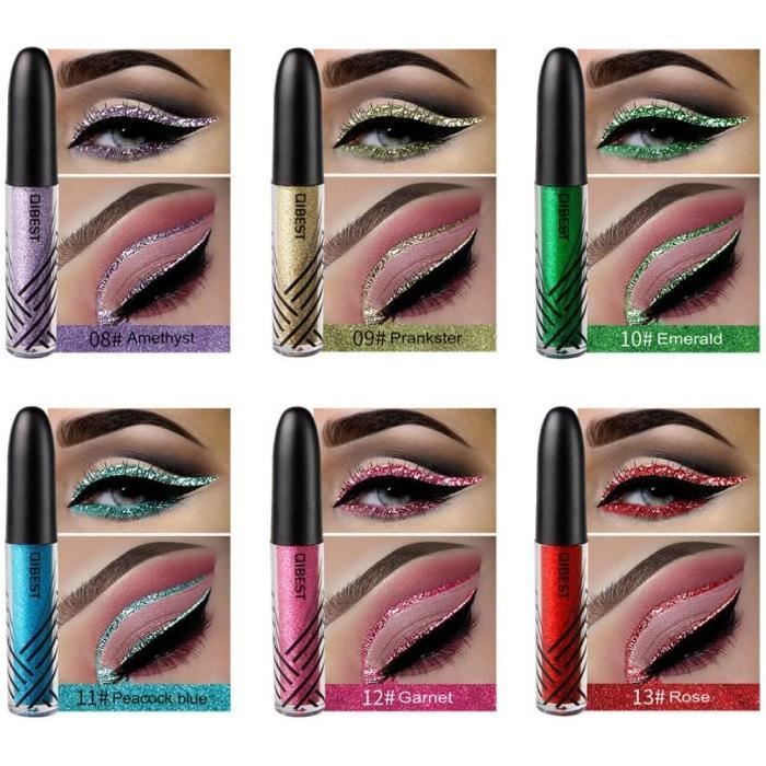 2 Palettes De Fards à Paupières Pailletés - 4 Couleurs Par Palette, 6,5 Cm