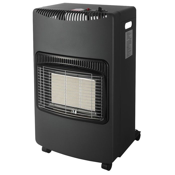 Poêle à Gaz Lehmann 4,2 KW - 3 Niveaux De Chaleur, Allumage Piézo, Roues, Pour Intérieur Jusqu'à 80 M²