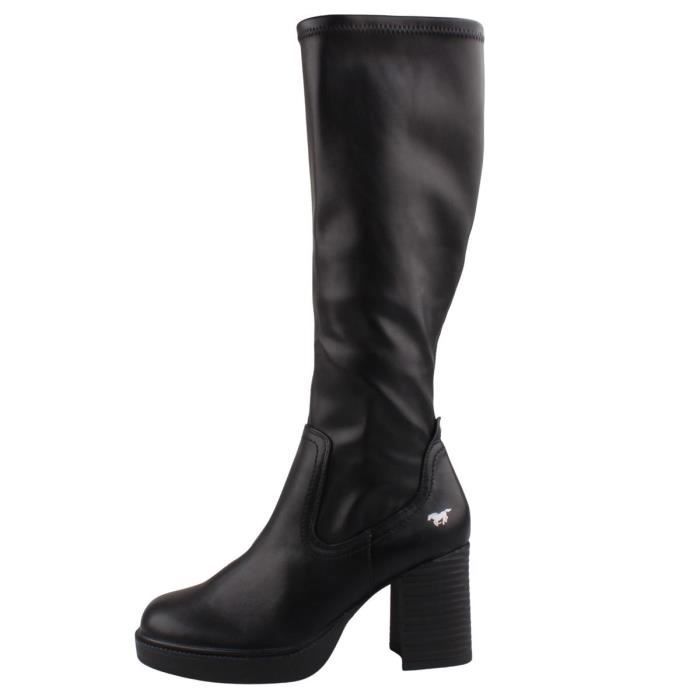 Botte mustang online femme noir