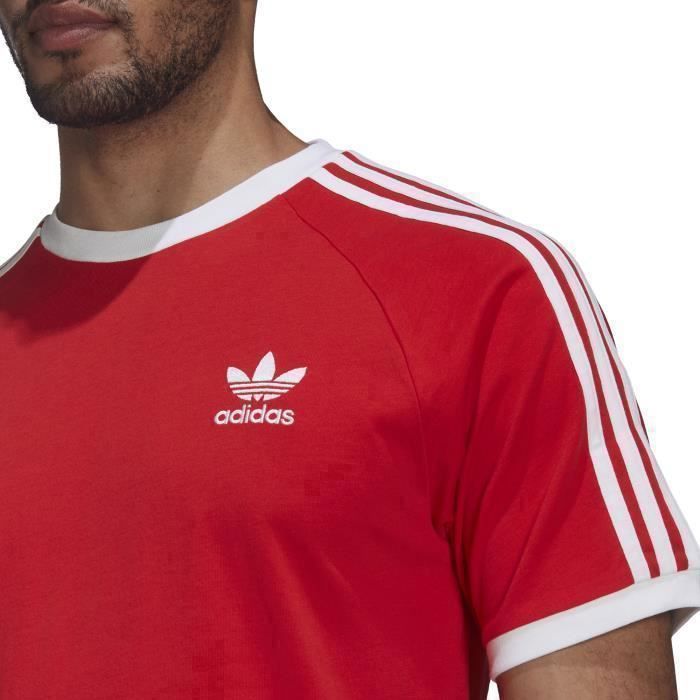 adidas 3 stripes t shirt bordeaux