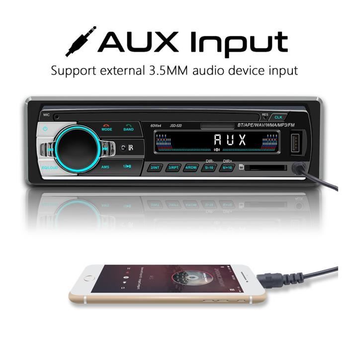 Poste Radio Voiture MP3 USB-SD-FM-AUX avec Télécommande - Vente en