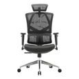 Chaise de bureau ergonomique SIHOO - Soutien lombaire - Rembourré noir-3