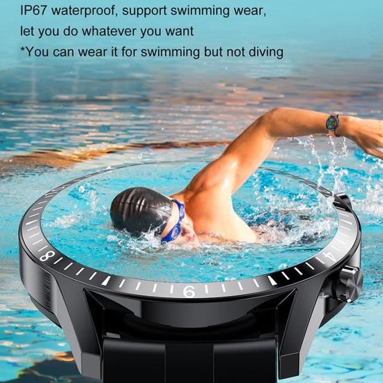 Montre connect e LIGE plein cran tactile hommes Smartwatch