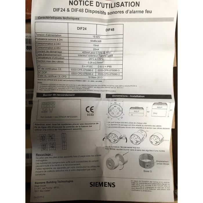 Diffuseurs Sonores, Périphériques Pour équipements D'alarme, Diffuseurs, Alarme Incendie
