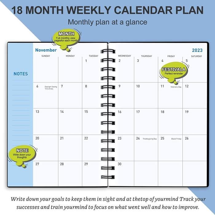 Agenda Semainier 2024: Une semaine sur deux pages - 12 mois : Janvier 2024  à Décembre 2024 - 4 pages par mois (Planification du mois sur deux pages +