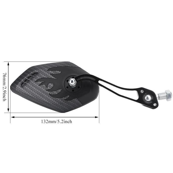 Rétroviseur De Vélo à Rotation 360° – Miroir Incassable Avec Bandes Réfléchissantes, Pour Guidon 22,2 Mm, VTT, Route Et électrique
