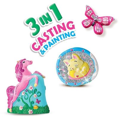 YAOZUP Enfant Moulage et Peinture Kit, Activites Manuelles pour Enfants, Figurines en Plâtre à Mouler et à Peindre, Moulage de Plâtre Enfants, Jouets de Bricolage Créatifs à Partir de 6 Ans