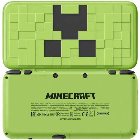 nintendo 2ds xl minecraft creeper edition console