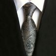 CRAVATE Homme - Cravate business en tissu jacquard fashion style 13 - noir YT™-0
