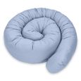 Oreiller pour dormeur latéral Oreiller de corps 200 cm Coton Gaufré - oreiller long Oreiller de couchage oreiller pour le cou Bleu S-0