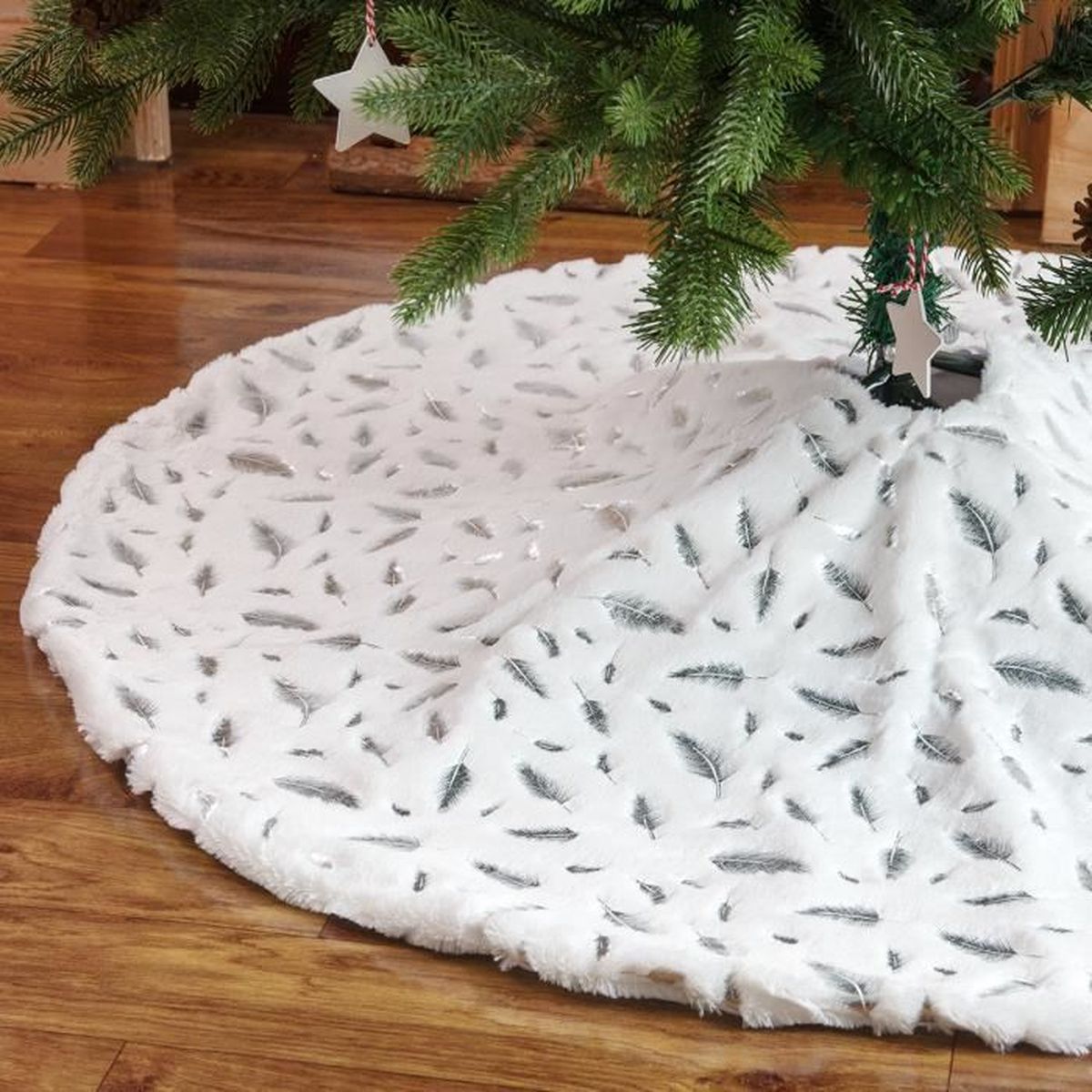 Jupe De Sapin De Noël 92cm - Couvre-pied En Polyester Pour Décorer Votre Arbre - 2