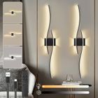 Lapamax Applique Murale Interieur LED 2 Pièce - 100cm - Noir Lampe Murale Moderne avec télécommande Aluminium pour Chambre Couloir