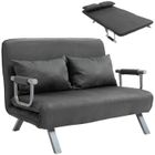 HOMCOM - canapé design - Métal - 111x80x78cm - Gris foncé
