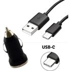 Câble USB-C et Chargeur Voiture - Phonillico - Compatible Samsung Galaxy NOTE 8/9 - 1m - Noir