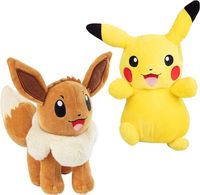 20 cm Pokémon Évoli et Pikachu Lot de 2 jouets en peluche en peluche 20,3 cm