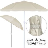 Parasol inclinable beige réglable et hydrofuge 180 cm Parasol de plage pare-soleil pour jardin terrasse