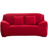 CHG Housse de canapé de protection 2 places en polyester pour meubles de maison douce luxueuse - vin rouge -YEL tout neuf