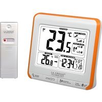 La Crosse Technology WS6811WHI-ORA Station de températures intérieure/extérieure Orange et Blanc