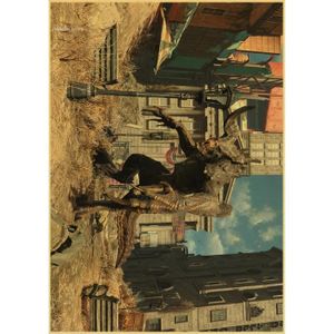 OBJET DÉCORATION MURALE Affiche de jeu Kraft de Fallout 3-4,décoration d'a