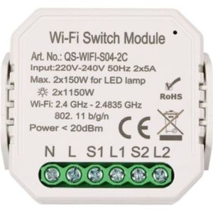 INTERRUPTEUR Module Double Interrupteur Wifi Blanc - SILUMEN - 