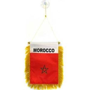 GUIRLANDE NON LUMINEUSE Fanion Maroc 15x10cm - marocain Spécial voiture