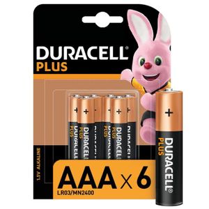 PILES Duracell Plus, lot de 6 piles alcalines type AAA 1