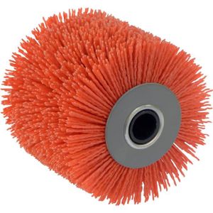 Brosse Nylon Abrasif Connex 75mm - Pour Perceuse, Tige 6mm, Rouge/Argent - Nettoyage Et Décapage