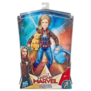 FIGURINE - PERSONNAGE Hasbro Marvel Captain Marvel Deluxe Hero Doll Avec Goose Vinyle Figurine
