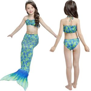 Filles Queue de Sir/ène Maillot de Bain /Ét/é Enfant Bikini Swimwear Mermaid Cosplay Costume 3 Pi/èces Ensembles