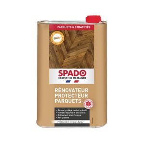 NETTOYAGE SOL SPADO - Rénovateur Protecteur parquets -Ravive et embellit - Non glissant - Cire d'abeille & miel - 1 L - Fabriqué en France