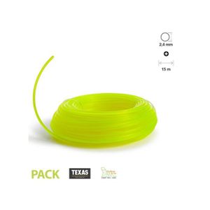 TÊTE - BOBINE - FIL Fil de coupe étoilé TEXAS - Jaune - Diamètre 2,4 mm - Coupe de finition pour herbes hautes, ronciers et taillis