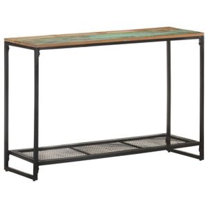 VonHaus Table console avec 3 tiroirs et structure en métal plaqué bois gris Design minimaliste Table console multi-usage avec tiroirs