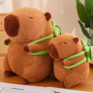PELUCHE Poupée en peluche Capybara pelucheuse de 9.05 pouces, Kawaii Capybara avec tortue, jouet en peluche, animaux en peluche, cadeau d'an