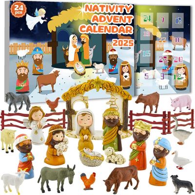 Calendrier De L'Avent De La Nativité 2025 – « Le Chemin De Bethléem » – 24 Jours Avec Médaillons Religieux 2D à Collectionner