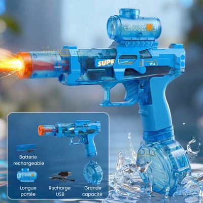 Pistolet Jouet électrique pour Nerf Gun Sniper, Blaster à Mousse Jouet Automatique à 3 Modes avec Lunette, avec Chargeur 2, 100 fléchettes