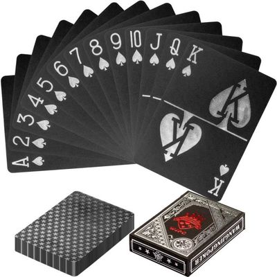 Le noir - Jeu de Table de Poker, 54 pièces-ensemble, étanche, Laser,  feuille d'aluminium, carte de jeu de nui - Cdiscount Jeux - Jouets