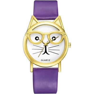 Montre à Quartz Analogique Pour Femme - Cadran 32 Mm, Bracelet Cuir Synthétique, Verre Minéral, Style Classique Et Simple