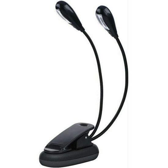 Lampe De Lecture USB Double Tête Réglable - 8 LED, Pince 360° - Pour Livres, Partitions, Nuit
