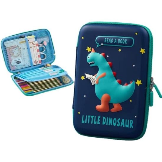 Trousse Roblox Bleu - Grande Capacité Double Fermeture - Idéale école Et Fournitures - Cadeau Enfant Garçon Fille