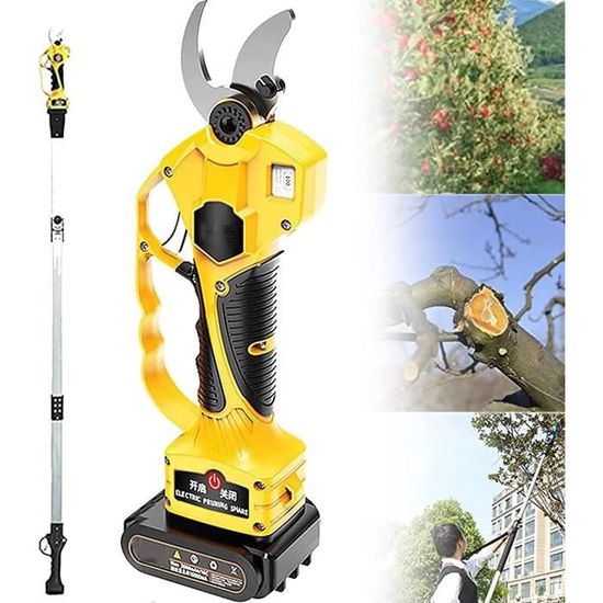 Sécateur électrique Sans Fil 21V – Coupe Branches Jusqu’à 40 Mm | 4 Vitesses Réglables | Moteur Sans Balais + écran LCD | Compatible Batteries Makita 18V