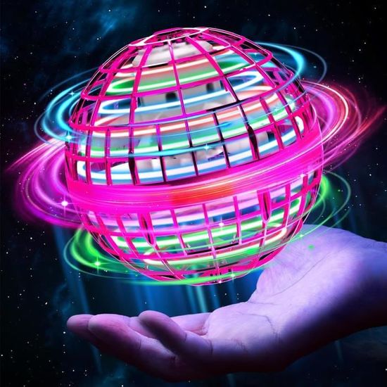 Balle Volante OVNI 360° – Jouet Flottant Lumineux à Doigt, Rechargeable USB, Pour Enfants Et Adultes – Bleu
