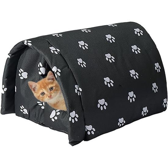 Qoukonao Niche D'extérieur Pour Chat Résistante Aux Intempéries | Maison Pour Chat Avec Sol Surélevé Et Tapis – Lit D'hiver Chaud Isolé Pour Jardin, Jardin, Porche, Pelouse, Terrasse