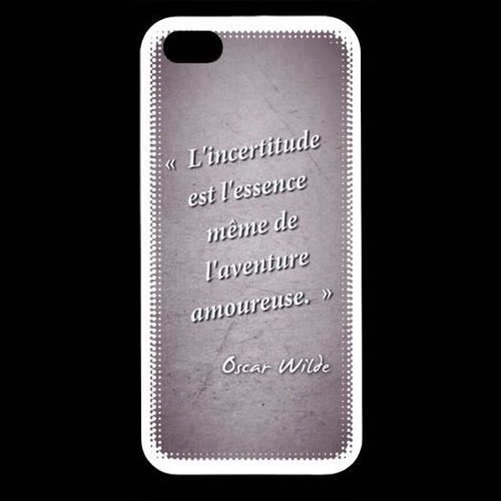 Coque Iphone 5 Incertitude Amour Violet Citation Oscar Wilde Rigide 100 Made In France Cdiscount Telephonie