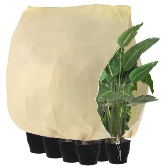 LURNODY 2 Housses Hivernage Plantes 180x120cm - Voile Protection Gel Vent Neige Avec Cordon Et Fermeture