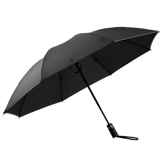 Parapluie Inversé Anti-retournement – Manche Canne – Noir